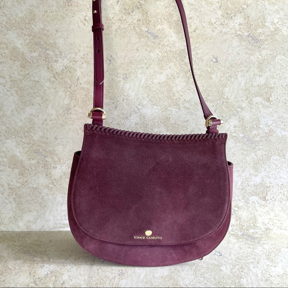 Vince Camuto NEW Plum Tassle Flap Aiko Crossbody